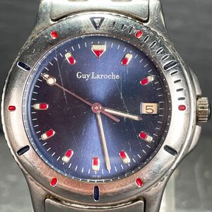 Guy Laroche ギラロッシュ 腕時計 アナログ クオーツ 3針 カレンダー メタルバンド シルバー ステンレス 新品電池交換済み 動作確認済み