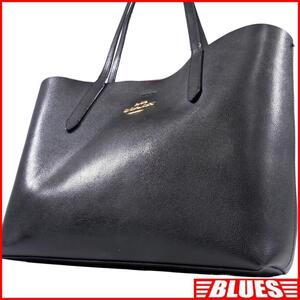 即決★COACH★オールレザートートバッグ コーチ 黒 本革 ハンドバッグ 本皮 ショルダーバッグ 旅行 カバン 肩掛けカバン 鞄