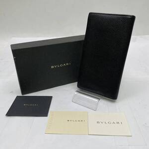 BVLGARI ブルガリ カードケース 長財布 財布 ブラック レザー 箱付き B28-57