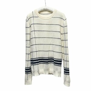 Maison Margiela メゾンマルジェラ 22SS KNIT SWEATER OFF WHITE リネン混クルーネックニット S50HA1047