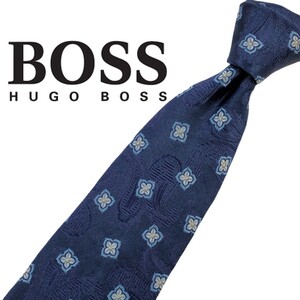 410/ 美品 HUGO BOSS ヒューゴボス 中古 USED 小紋柄 ネクタイ