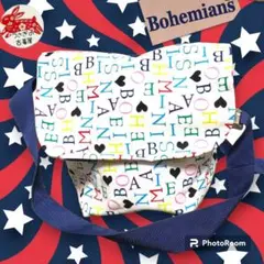 Bohemiansボヘミアンズ★カラフルロゴ総柄メッセンジャーバッグショルダー