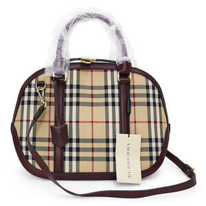 （新品・未使用品）バーバリー BURBERRY スモール オーチャード イン ホースフェリーチェック 2way ハンドバッグ レザー ベージュ 3994660