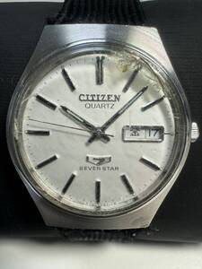 L495 腕時計CITIZEN/シチズン　SEVEN STAR/セブンスター　P7100-716717-K デイデイト　クォーツ　ラウンド　3針　ビンテージ　アンティーク