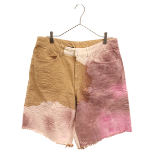 GIVENCHY ジバンシィ Distressed Denim Shorts BM512S5Y32 ダメージ タイダイ デニムショーツ ハーフパンツ ジーンズ マルチ