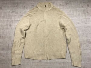 カルバンクライン ジーンズ Calvin Klein Jeans レトロ モード 古着 ローゲージ ハイネック コットンニット ジャケット レディース L