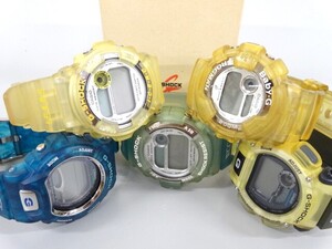 ジャンク 5点セット まとめて CASIO G-SHOCK Gショック Baby-G ベビーG フロッグマン BGW-100WC DW-9200K DW-9600WC 他 スケルトン 腕時計