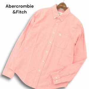 Abercrombie&Fitch アバクロンビー＆フィッチ トナカイ刺繍★ 長袖 ボタンダウン オックスフォード シャツ Sz.M　メンズ　A4T09284_8#C