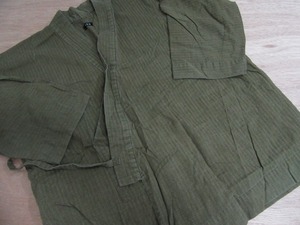 f7266-6 美夜古 綿100％ 作務衣 上着 日本製 和服 甚平