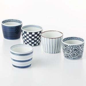 波佐見焼！ ☆藍屋絵変り・カップ揃☆ 31854 新品 皿 鉢 盛皿 どんぶり 丼 盛鉢 プレート 菓子器 ギフト