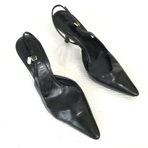 イタリア製☆グッチ/GUCCI☆バックストラップパンプス【35.5C/22.0/黒/BLACK】Shoes/pumps◎bQ-382