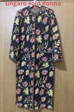 【vintage】ungaro solo donna ロングコート【シルク混】