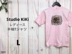 スタジオキキ 半袖Tシャツ プリントtシャツ ハワイアン アロハ サーフ ピンク