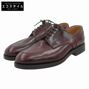 新品同様 Crockett＆Jones クロケット＆ジョーンズ ONSLOW オンスロウ コードバン 外羽根 Uチップシューズ バーガンディ 7 1/2 8747 16