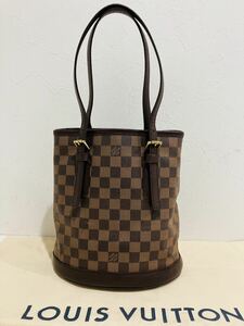 LOUIS VUITTON ★ 極上美品 ルイヴィトン ダミエ マレ ショルダーバッグ バケット バケツ 