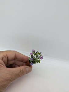 miniatureflower樹脂粘土手づくり、朝顔、ミニチュア、ドールハウス小物、リカちゃんシルバニア、clay,clayflower,handmade