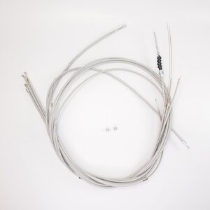 Cable set -BGM PRO Silk Liner- Vespa PX(1984-) PX200E PX150E PX125E PX200FL PX150FL PX125FL ケーブルセット ベスパ ワイヤーセット