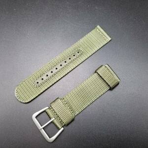 純正 SEIKO セイコー 腕時計 ベルト 22mm SNZG09用 ナイロン 時計 バンド 緑 グリーン 4A212JL
