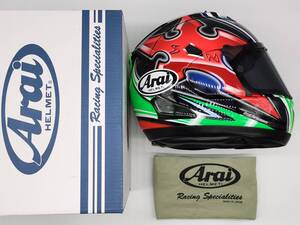 Arai アライ RX-7X NAKANO ナカノGP 中野 シュリケン グリーン RX7X フルフェイスヘルメット Lサイズ