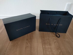 ラルフローレン　RALPH LAUREN　　ブランド　空箱　ネイビー　NAVY　ショップバッグリボン　付