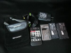 現状品 SHARP シャープ ビデオカメラ用 ACアダプター バッテリーパック リモコン 4点セット【S】