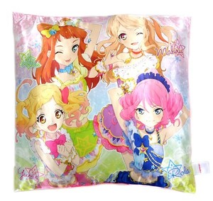 ZZ【アイカツスターズ！】アイカツスターズ! オフィシャルショップ グリッターガラポン A賞 クッション ゆめ＆ローラ＆あこ＆真昼 NW