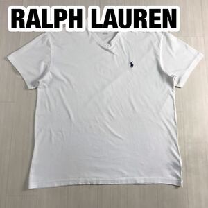 POLO RALPH LAUREN ポロ ラルフローレン 半袖Tシャツ M ホワイト ワンポイントロゴ 刺繍ポニー