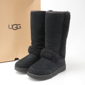 MG2087■未使用■アグ/UGG*SUNDANCE WATERPROOF*サンダンス ウォータープルーフ*1017511*ムートンブーツ*ロングブーツ*靴*ブラック*5*22cm