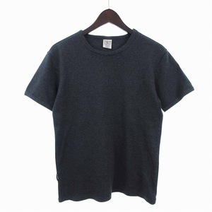 アヴィレックス AVIREX デイリーウェア クルーネック Tシャツ カットソー リブ 半袖 チャコールグレー M メンズ