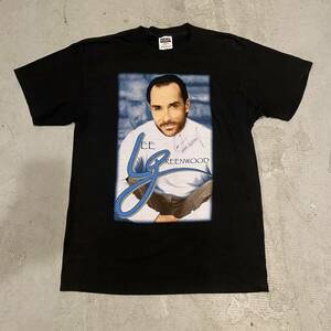 リーグリーンウッド LEE GREENWOOD ビンテージ 90s サイン入り バンドTシャツ L カントリーミュージック TULTEX タルテックス 黒 ブラック