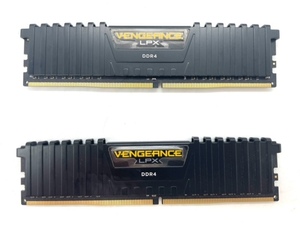 K3973A◆ CORSAIR コルセア DDR4-2666MHz メモリモジュール VENGEANCE LPX Series 8GB 2枚 合計16GB CMK16GX4M2A2666C16 PCパーツ