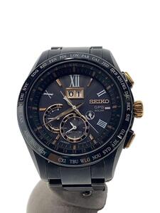 SEIKO◆ソーラー腕時計/アナログ/ステンレス/BLK/BLK/SBXB141/8X42-0AB0