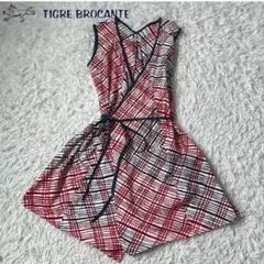 TIGRE ティグルブロカンテ チェック チェック カシュクール ワンピース