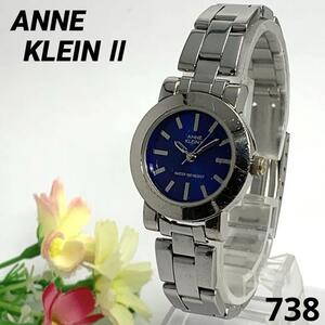 738 稼働品 ANNE KLEIN Ⅱ アンクライン レディース 腕時計 新品電池交換済 クオーツ式 人気 希少 ビンテージ レトロ アンティーク