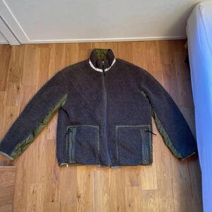 ethos エトス フリースジャケット ジャケット フリース ジップアップ ブルゾン ボア リバーシブル ナイロンジャケット FLEECE