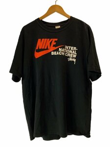 NIKE◆Tシャツ/L/コットン/BLK/無地