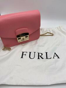 １円～　F-5　60　FURLA フルラ　メトロポリス　クロスボディ ミニチェーンショルダーバッグ セカンド Metropolis Mini Crossbody Corallo