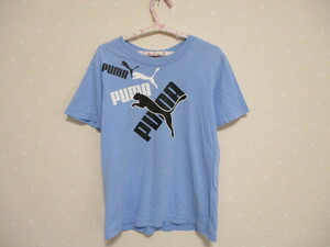 ё　PUMA プーマ　ё コットン半袖Tシャツ ■140cm■水色