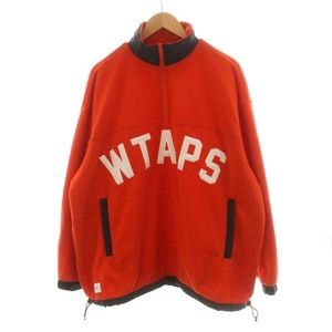 ダブルタップス WTAPS フリースジャケット ハーフジップ ロゴ 2 M オレンジ /AN21 メンズ