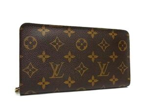 1円 ■美品■ LOUIS VUITTON ルイヴィトン M61727 モノグラム ポルトモネジップ ラウンドファスナー 長財布 ウォレット ブラウン系 FI4182