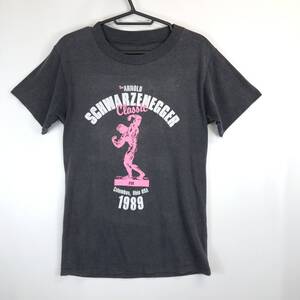 80s Vintage Unknown アーノルド・シュワルツェネッガー 半袖Tシャツ IFBB