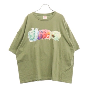 SUPREME シュプリーム 23SS Watercolor Tee ウォーターカラーロゴ半袖Tシャツ ブラウン