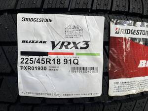 【タオル付き 2024年製】送料込み 158,000円～ VRX3 225/45R18 91Q 4本セット 日本製 最短当日発送可 ブリヂストン 新品 在庫あり