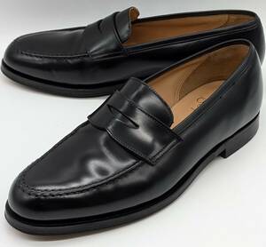 【極美】クロケット＆ジョーンズ ローファー ボストン 8E【送料無料】Crockett&Jones boston last314 コインローファー スリッポン