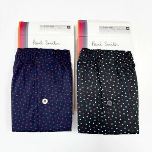 N★送料無料★新品★Paul Smith ポールスミス★2枚セット★トランクス★Mサイズ★パンツ★黒 紺★ハート ドット