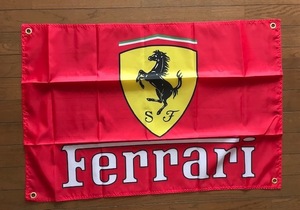 送料無料！お部屋に！かっこいい　フェラーリFERRARIロゴ　タペストリーフラッグ 通常サイズ　458　スクーデリア　F12　430　355　モデナ