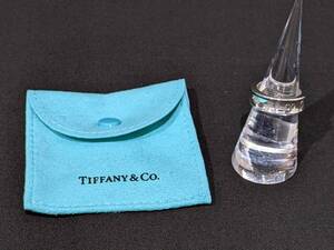 【57657】1円～ TIFFANY&Co. ティファニー 1837 ナローリング 指輪 925 約10号 重量約7.55g 保存袋付 ブランドアクセサリー シルバーアクセ