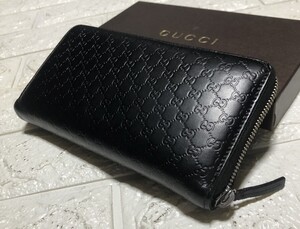 正規品//鑑定済みGUCCIマイクロＧＧラウンドファスナー／シリアル244994