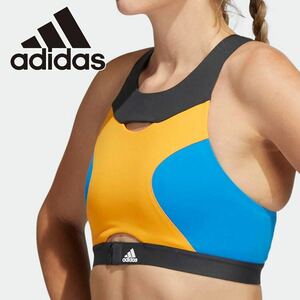 ★ 定価6,990円 adidas ミディアムサポート スポーツブラ sizeM-B(アンダー69-73 バスト81-85 カップAA-B) トレーニング ヨガ ★