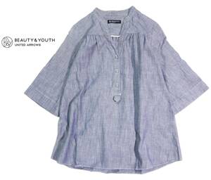 ビューティー＆ユース BEAUTY＆YOUTH UNITED ARROWS デニム風 プルオーバー シャツ